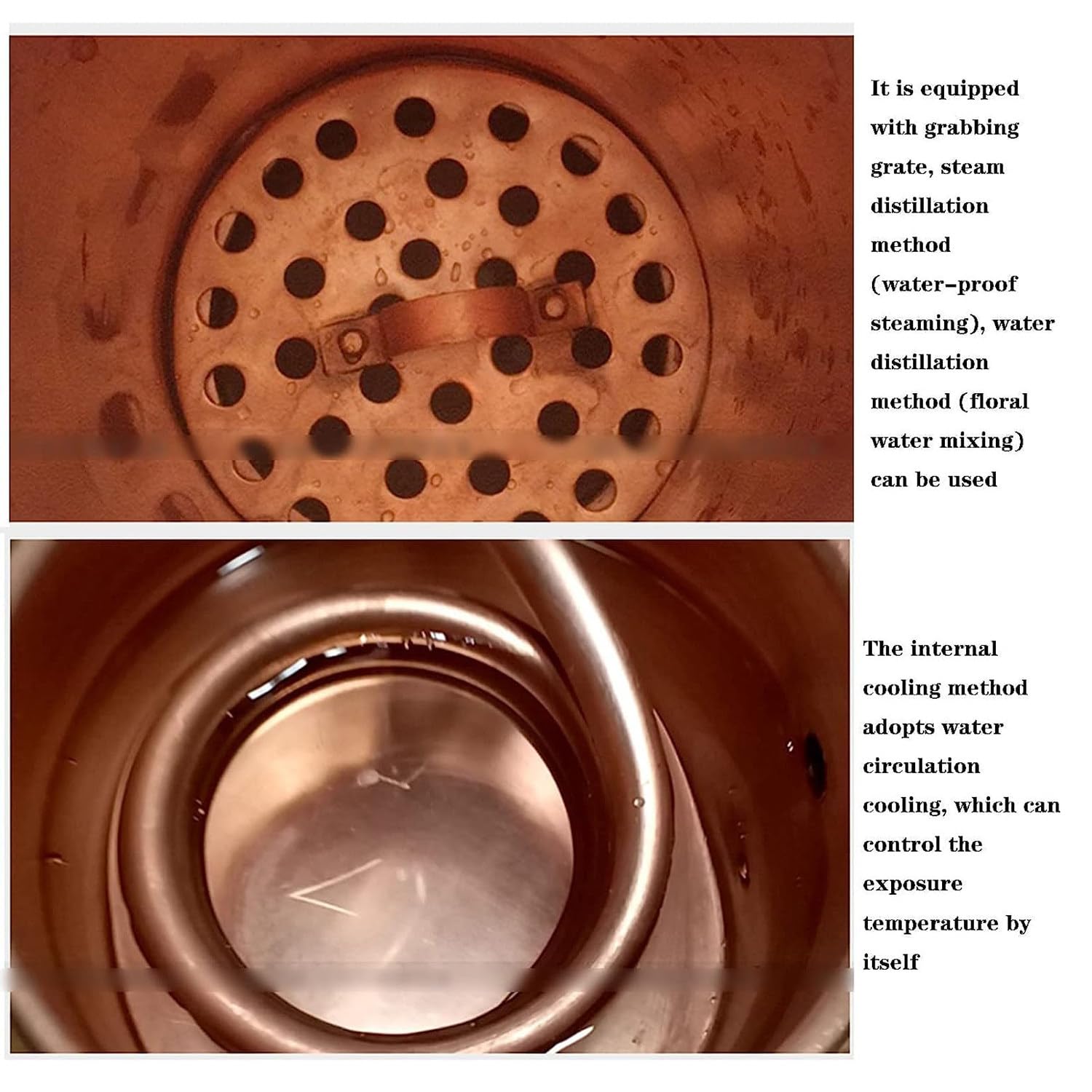Distillatore al Chiaro di Luna in Rame, alambicco in Rame Puro per Whisky, Oli Essenziali al Chiaro di Luna, con Kit Fai da Te termometro, Kit per Birra Fatta in casa,3L