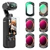 K&F CONCEPT UV/CPL/ND Filter Set Compatible with Osmo Pocket 4/3, 6 Pack Magnetic UV+CPL+ND16/PL+ND32/PL+ND64/PL+ND256/PL Protection Polarizer Neutral Density Filters, Multi Coated HD Optical Glass