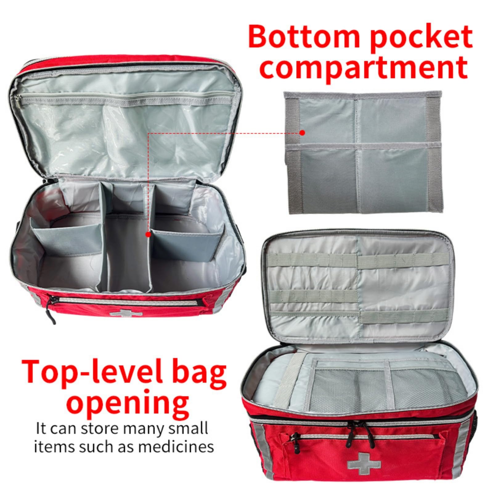 Wasserdichte, staubdichte Polyester-Tasche, abnehmbare Systeme, tragbar, leichtes Design für Wandern, Camping, Notfall-Szenario, Campingtasche