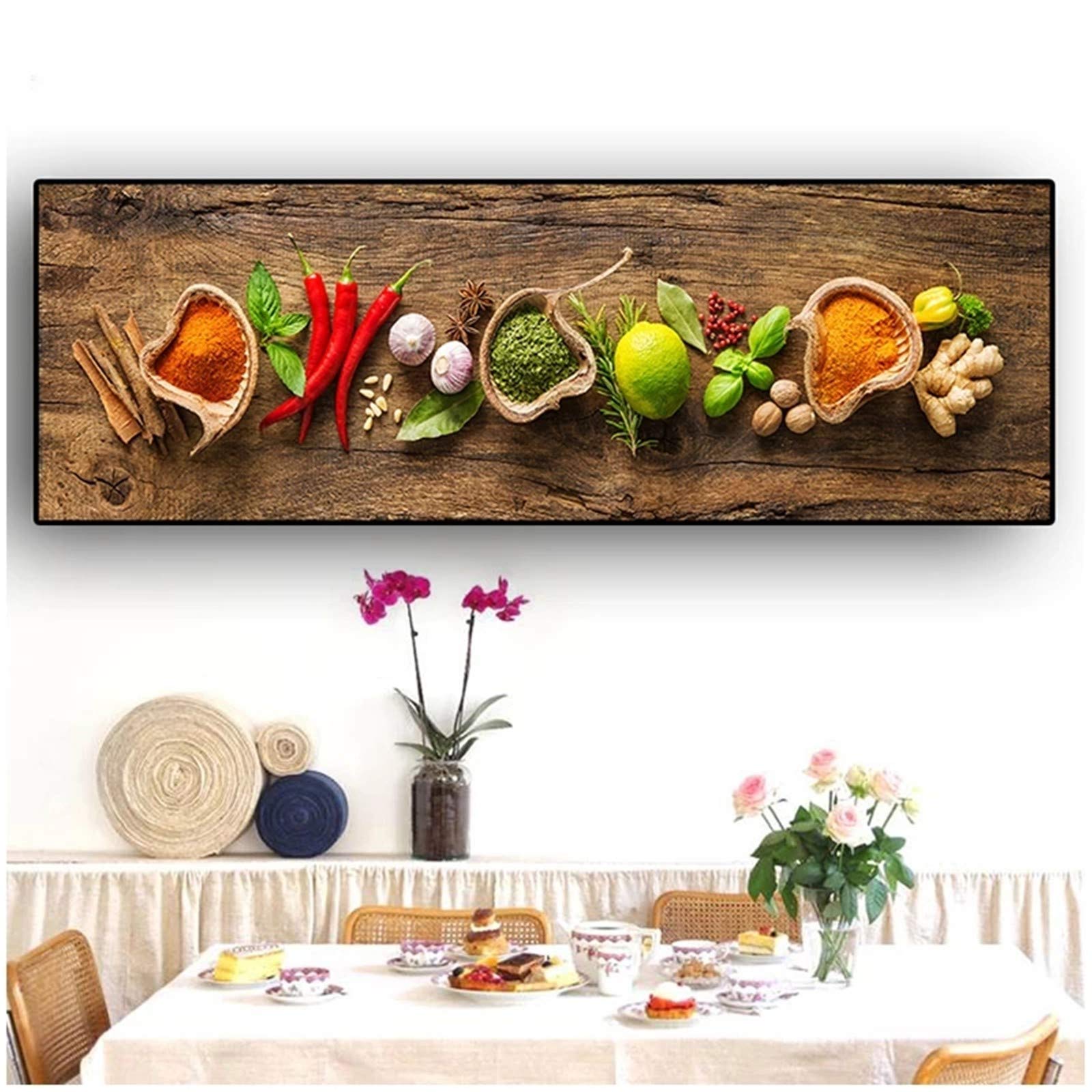 Point de croix diamant grand format contre le stress motif épices cuisine square drill