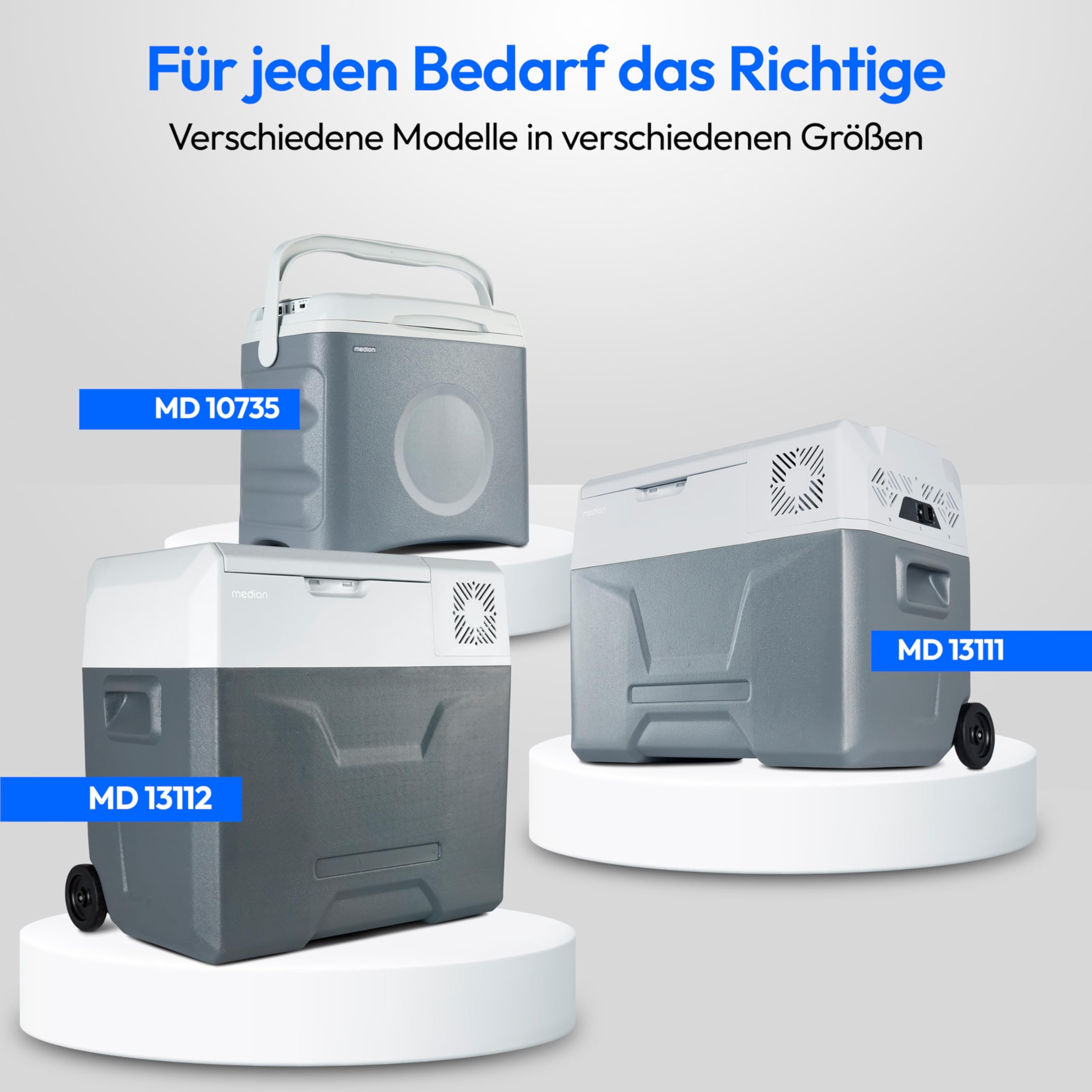 MEDION Thermoelektrische tragbare Kühlbox (25 Liter, Kühl- und Warmhaltefunktion, 12V Zigarettenanzünder 230V Netzanschluss USB - Stromversorgung, für Auto, Boot und Camping, MD10735) grau