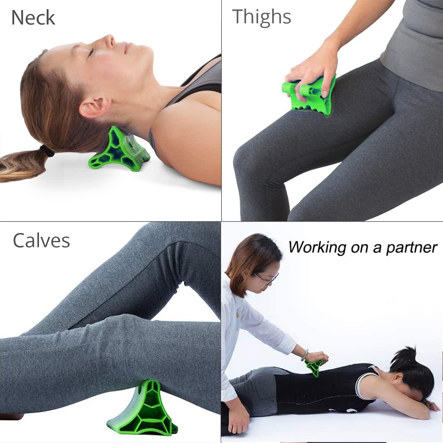 Occipital Release Tool, Portable Suboccipital Release Device Myofascial Relaxation Tool, Handheld Trigger Point Massager for Neck, Shoulder & Back Pain Relief, Tension Headache Relief Device (Green) image 5