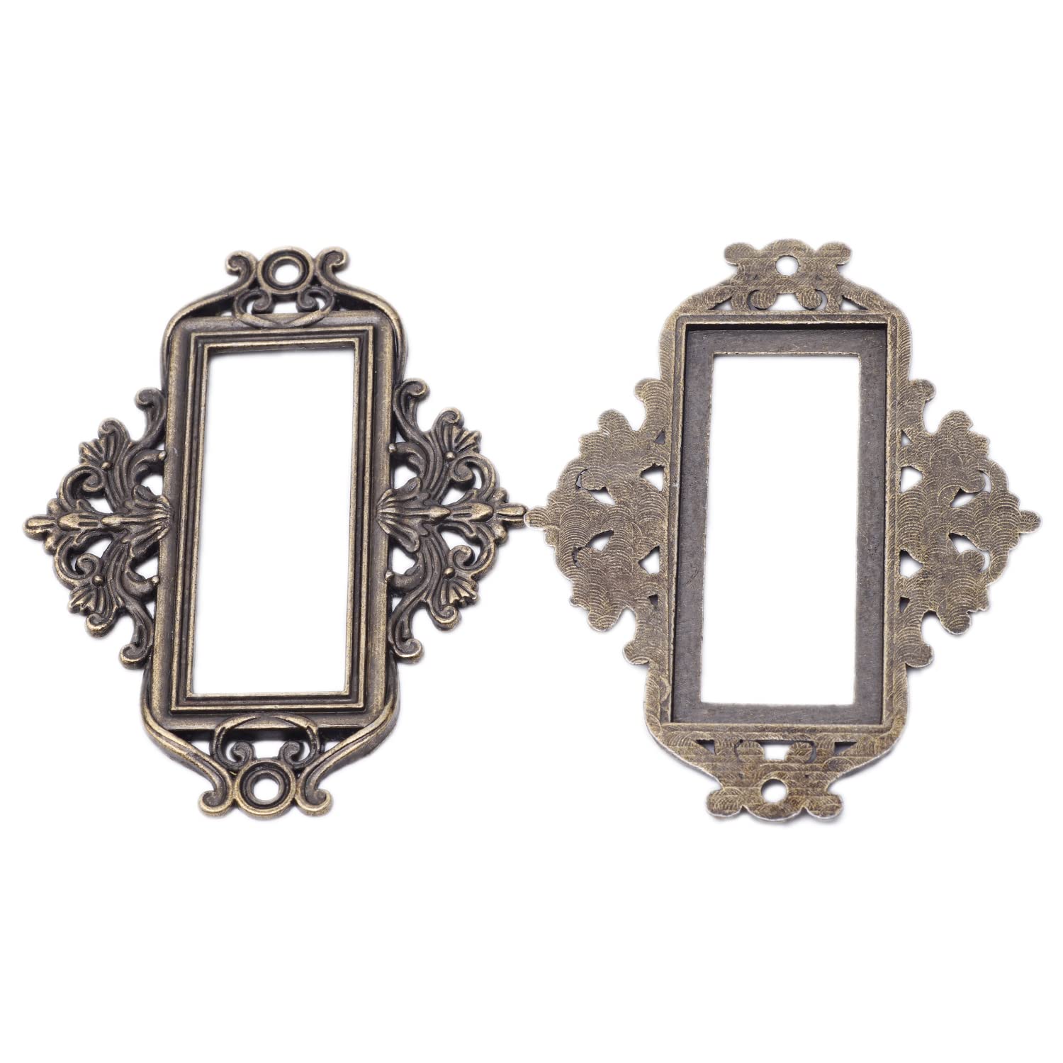 10 stuks bronzen etikettenhouders antiek etikettenframe metalen label visitekaartjesframe meubels lade kast kaarthouder tag voor laden archiefkasten (83 x 30 mm