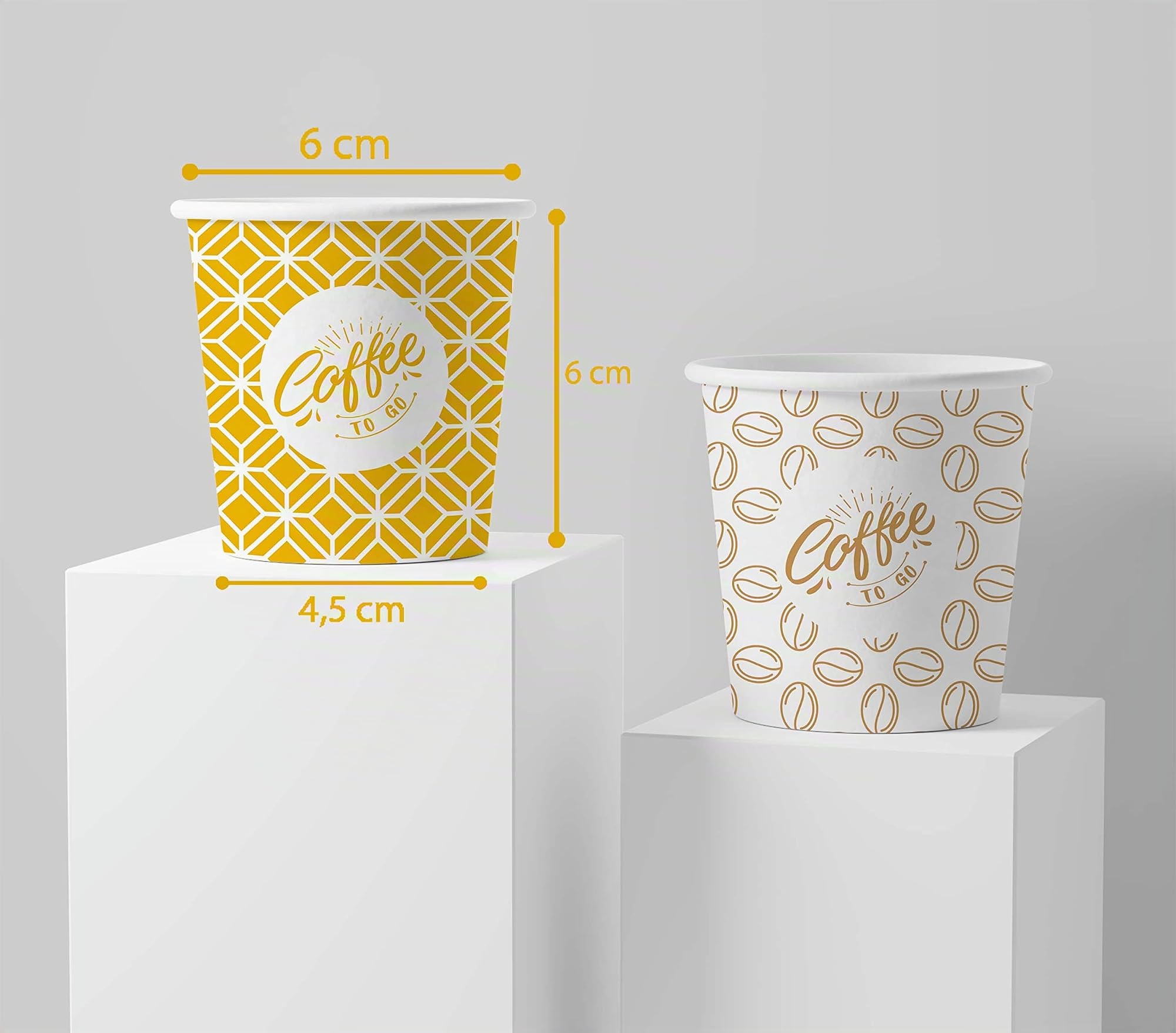 SARA 1000 Pz Bicchierini di Carta per Espresso Caffè con Palettine in Legno,4 OZ / 110 ml Ecologici e Usa e Getta,Resistenti al Calore,Ideali per Caffè,Tè,ecc.