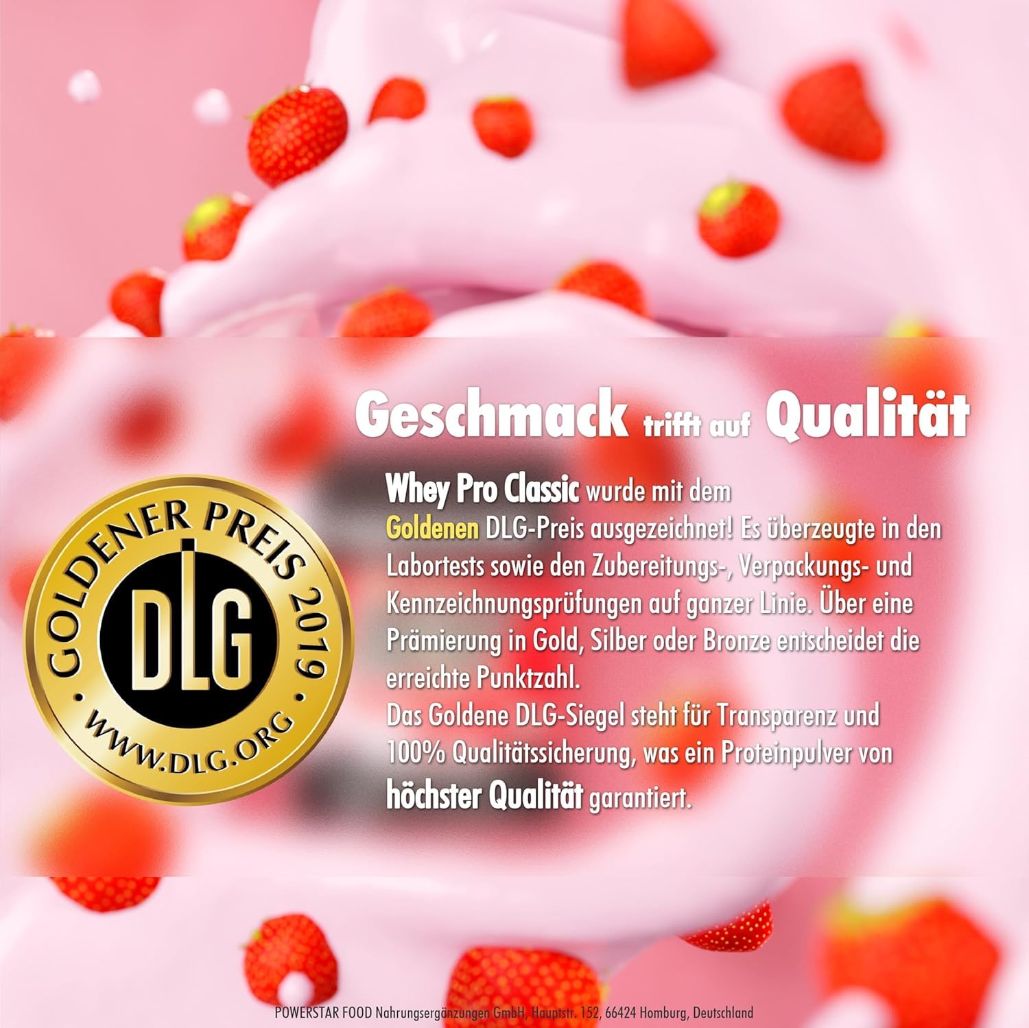 Powerstar WHEY PRO CLASSIC Poudre de protéines de lactosérum 4000 g | Poudre de protéines | Fabriqué en Allemagne | 100 % concentré de lactosérum CFM | Protéines en poudre avec seulement 2 % de