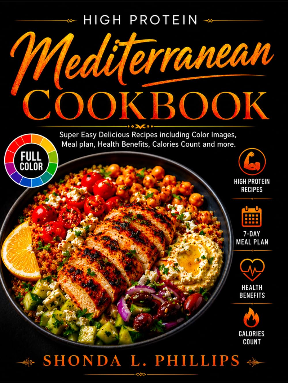 High Protein Mediterranean Cookbook 2026: Super Easy Delicious Recipes including Color Images, Meal plan, Health Benefits, Calories Count and more.