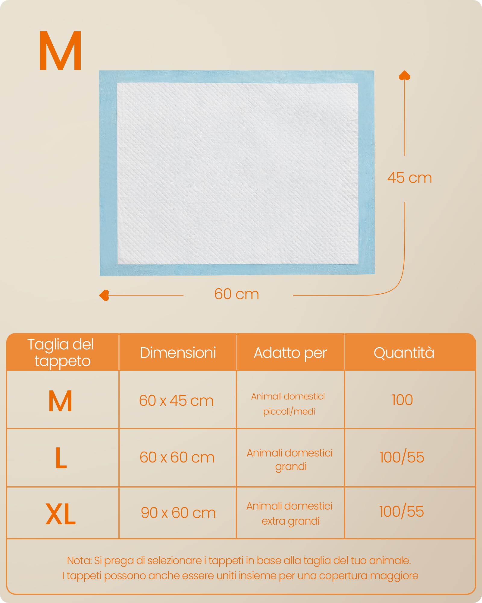 Feandrea Tappeti Assorbenti Pacco da 100 Pezzi, Tappeti per l'Addestramento per Cani e Cuccioli, a Prova di Perdite e Asciugatura Rapida, 60 x 45 cm, Blu e Bianco PTD046W01