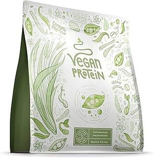 Proteine in Polvere Vegane | Gusto Neutro | 23g Proteine Vegetali Isolate in Polvere di Pisello, Riso, Girasole, Soia | 600g | Alpha Foods