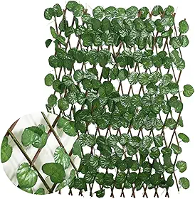 Treliça Gradil Folhagem Cerca Gradil Painel Expansível 2m Artificial Decoração Parede Jardim Expansiva