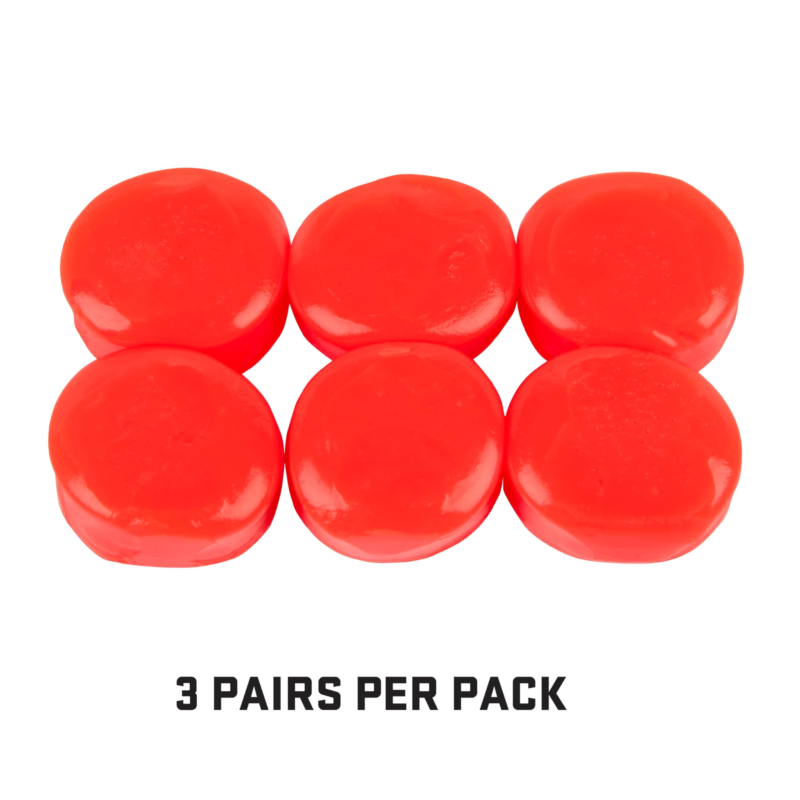 ULTRX - Tapones desechables de silicona para los oídos, diseño moldeable, perfectos para dormir, trabajar en el patio, disparar, nadar y más, solución cómoda para ronquidos, 3 pares, color naranja