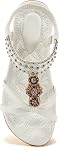 Femmes Sandales plates Confort Chaussures de marche Casual Beach Chaussures Dressy Summer Jeweled Bohemian Appartements pour femme