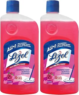 Lizol 1 Litre - Floral, Disinfectant Surface & Floor Cleaner Liquid | Suitable for All Floor Cleaner Mops | Kills 99.9% Germs| India's #1 Floor Cleane