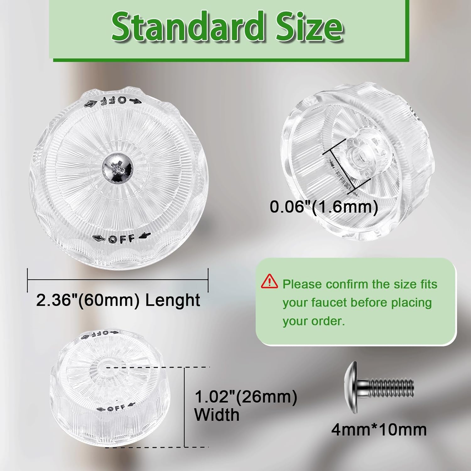 Replacement for MXT11 Temperature and Volume Handles Compatible with Mixet Tub and Shower Knob Replacement Acrylic Shower Volume Control Handle Bathtub Hot Cold Temperature Control Part 1 Set