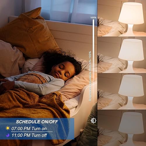 Miniatura 3 de Bombilla inteligente, bombilla LED E26 A19 para Alexa y Google Assistant, 800LM 10W cambio a todo color regulable, Bluetooth y Wi-Fi, control remoto