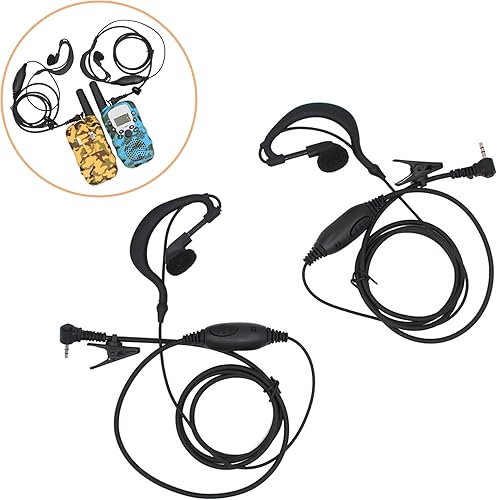 0.098 in Jack Auricular Radio Auricular con Micrófono para M880 T228 T328 T388 VT8 Floureon M-880 Rivins RV-7 MOICO 2PCS