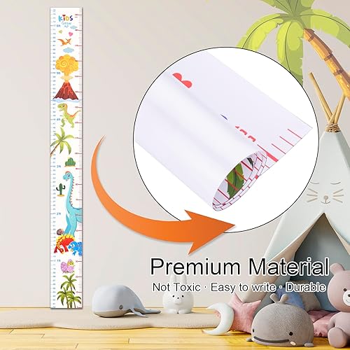 Miniatura 3 de Tabla de crecimiento de altura de bebé, regla de entrega de primera calidad, decoración de pared para niños, 76 x 8 pulgadas, registro de altura de