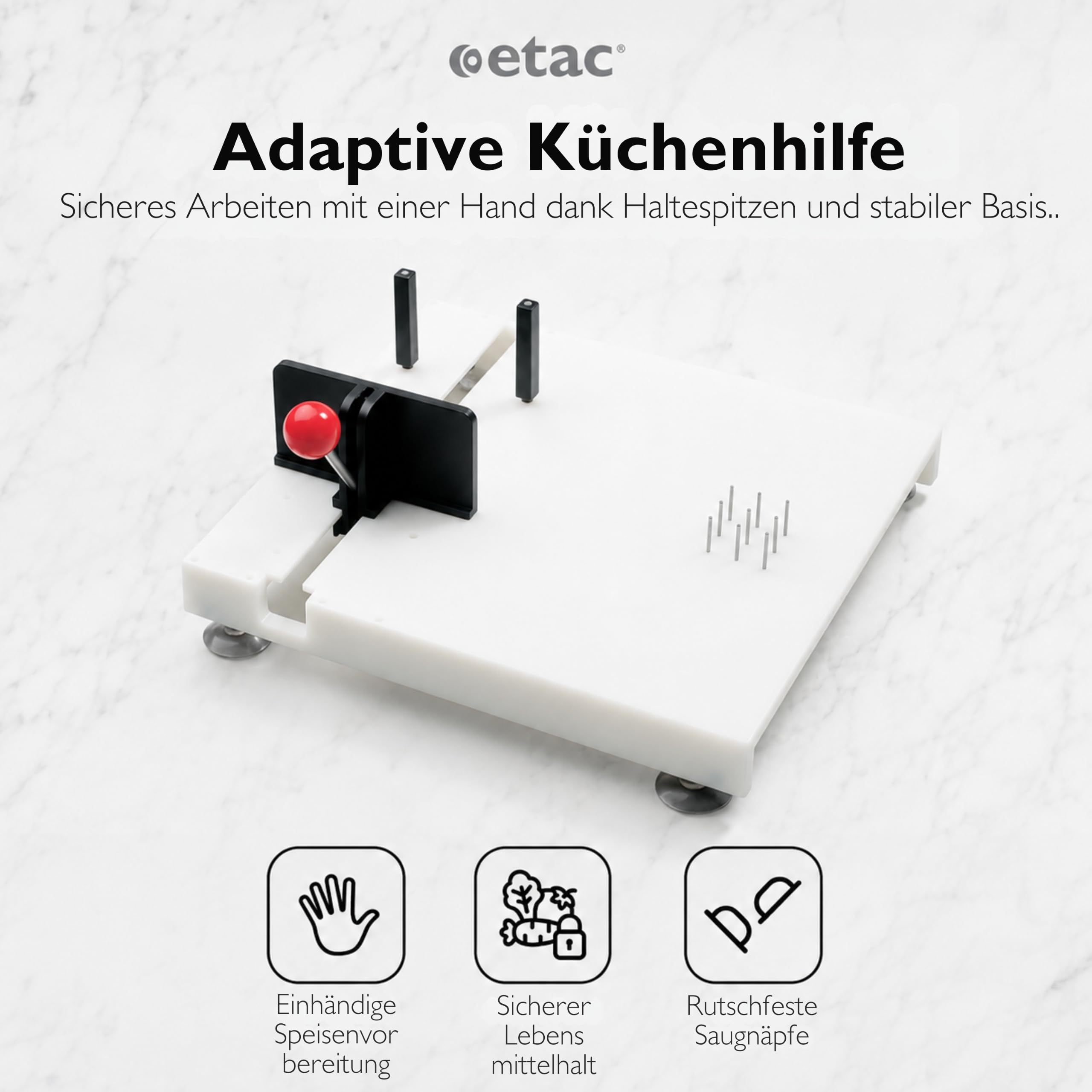 Etac Food Preparation System, Ideal for Those Who Have Difficulty Gripping,