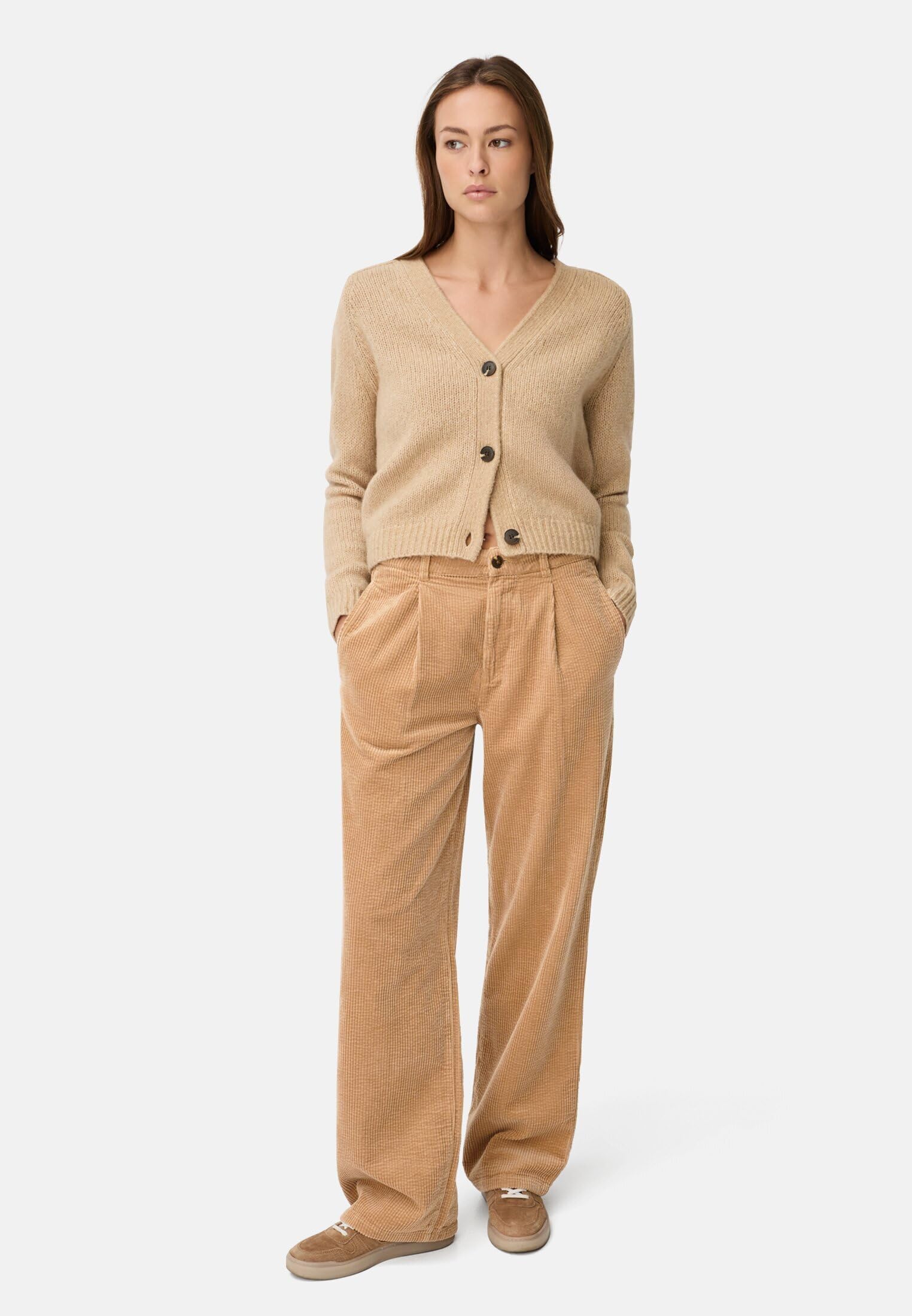 camel active Damen Relaxed Fit Chino Hose aus Baumwolle