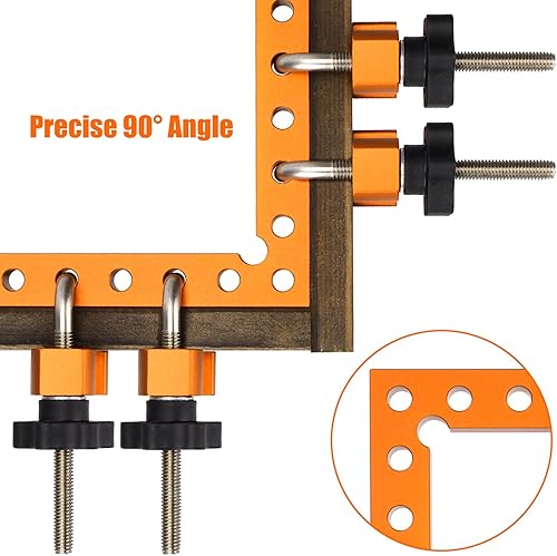 Miniatura 3 de DEOYUEND Paquete de 4 abrazaderas de esquina, abrazaderas de esquina de 5.5 x 5.5 pulgadas para carpintería, herramientas para cajas, marcos de