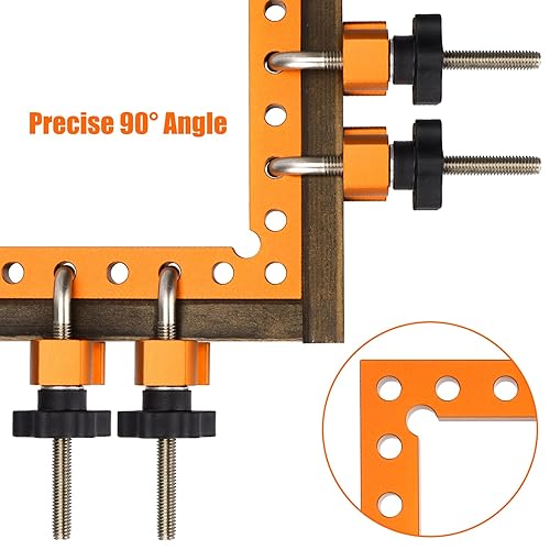 Miniatura 3 de DEOYUEND Paquete de 4 abrazaderas de esquina, abrazaderas de esquina de 5.5 x 5.5 pulgadas para carpintería, herramientas para cajas, marcos de