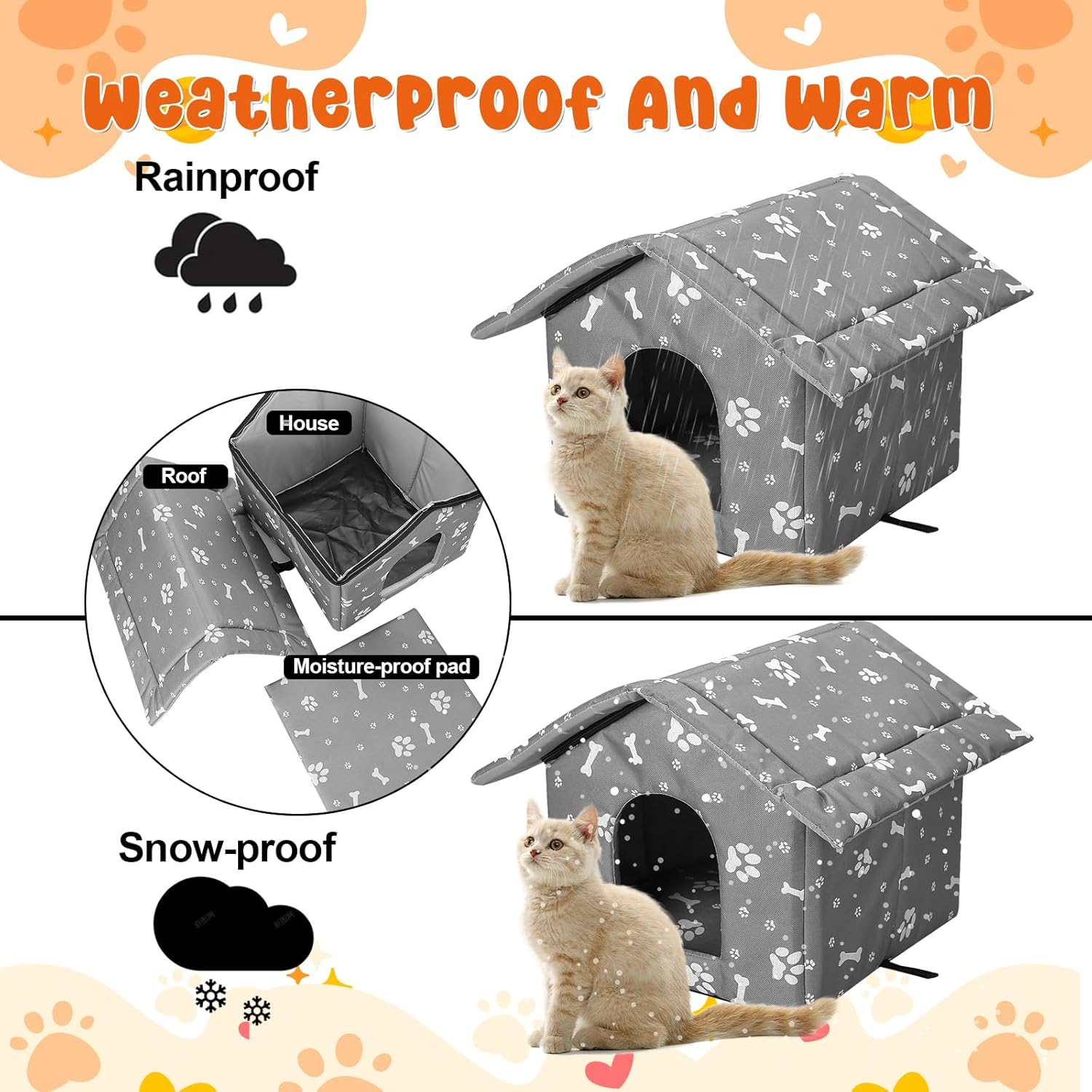 Cozy Havens: Review of 2Pcs Weatherproof Cat Houses for Outdoor Feral Friends