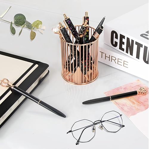 Miniatura 7 de Juego de 10 bolígrafos de metal, bolígrafos de cristal, bolígrafo de arena líquida con purpurina y tinta negra, bolígrafos retráctiles con purpurina