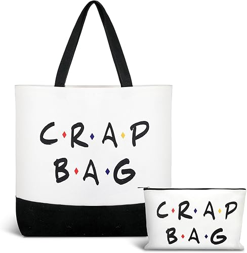 Cunno 2 bolsas de basura reutilizables de lona para programas de amigos, regalos de programas de televisión, mercancía para programas de televisión,