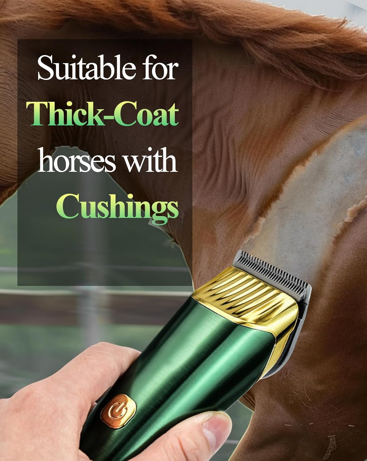 Cordless Horse Clippers,Low Noise Horse Trimmer Shaver Kit Come with Horse Hoof Pick Brush for Matted Long Hair,2 Speed Cordless Grooming Clippers for Horse