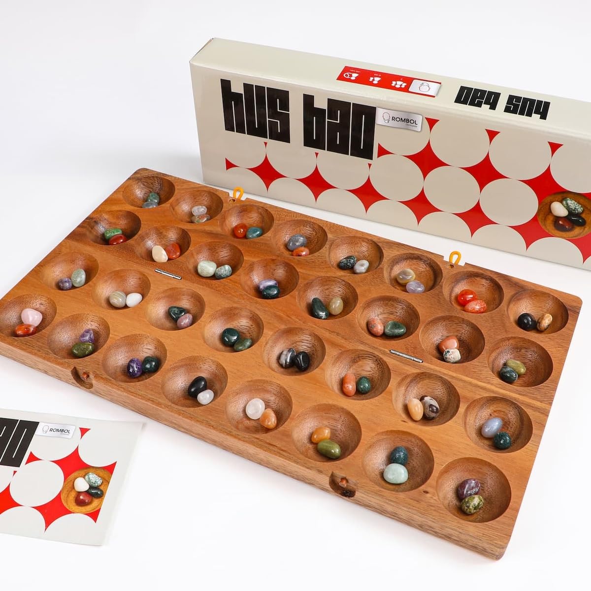  HUS BAO - Steinchenspiel für 2 Spieler mit spannenden Regeln und hochwertigen Holzsteinchen
| HUS BAO - ideal als Spiel