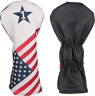 Golf Builder USA Stars and Stripes Golf Club Driver/Fairway Wood/Hybrid Head Cover 1 3 5 UT Cover