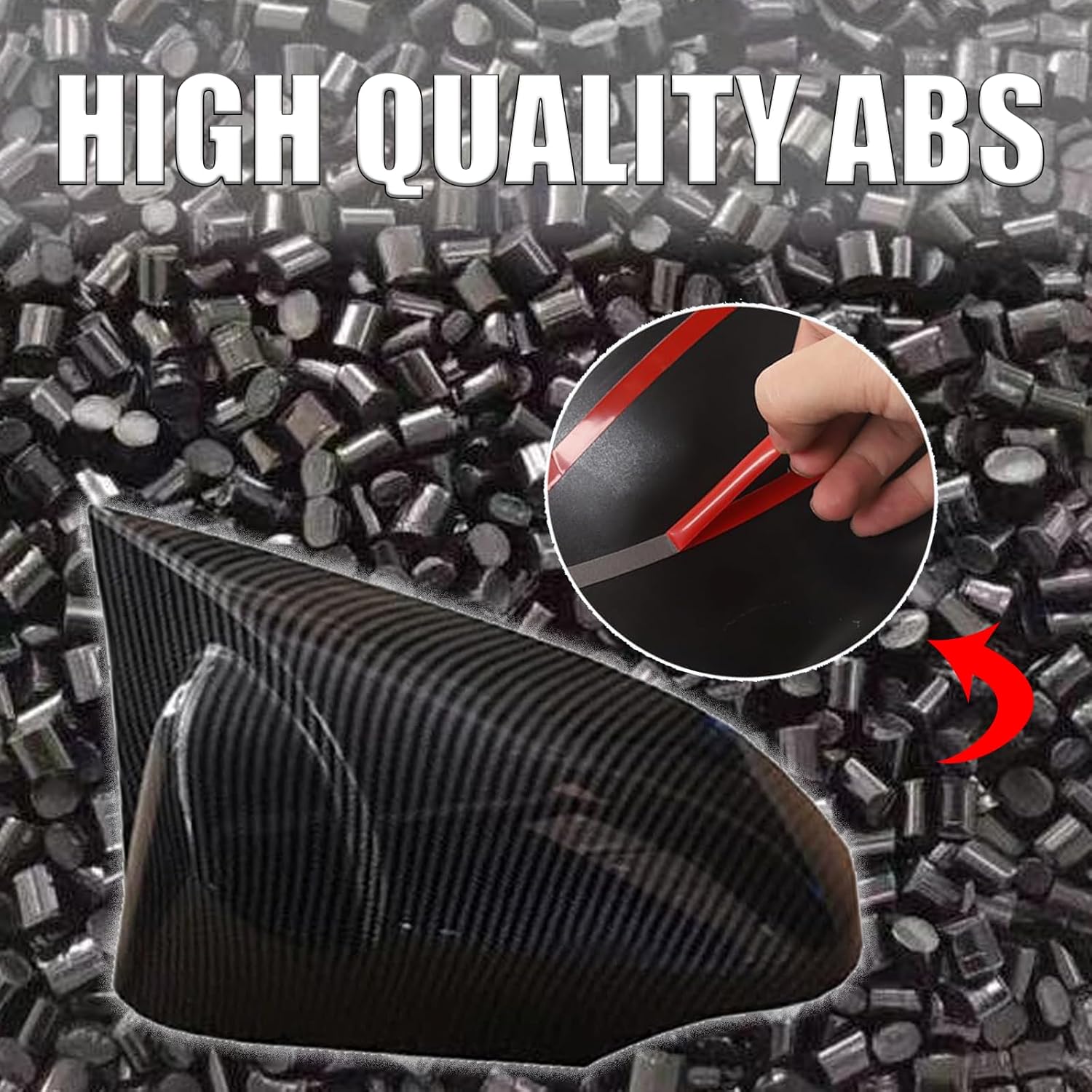 ox Horn Rear View Mirror Cover Cap Fit for Corolla 2014-2018, Camry 2013-2017, CHR 2018-2022, Venza 2013-2015, Prius 2012-2018 Exterior Mirror Covers Decoration Trims (Carbon Fibe)