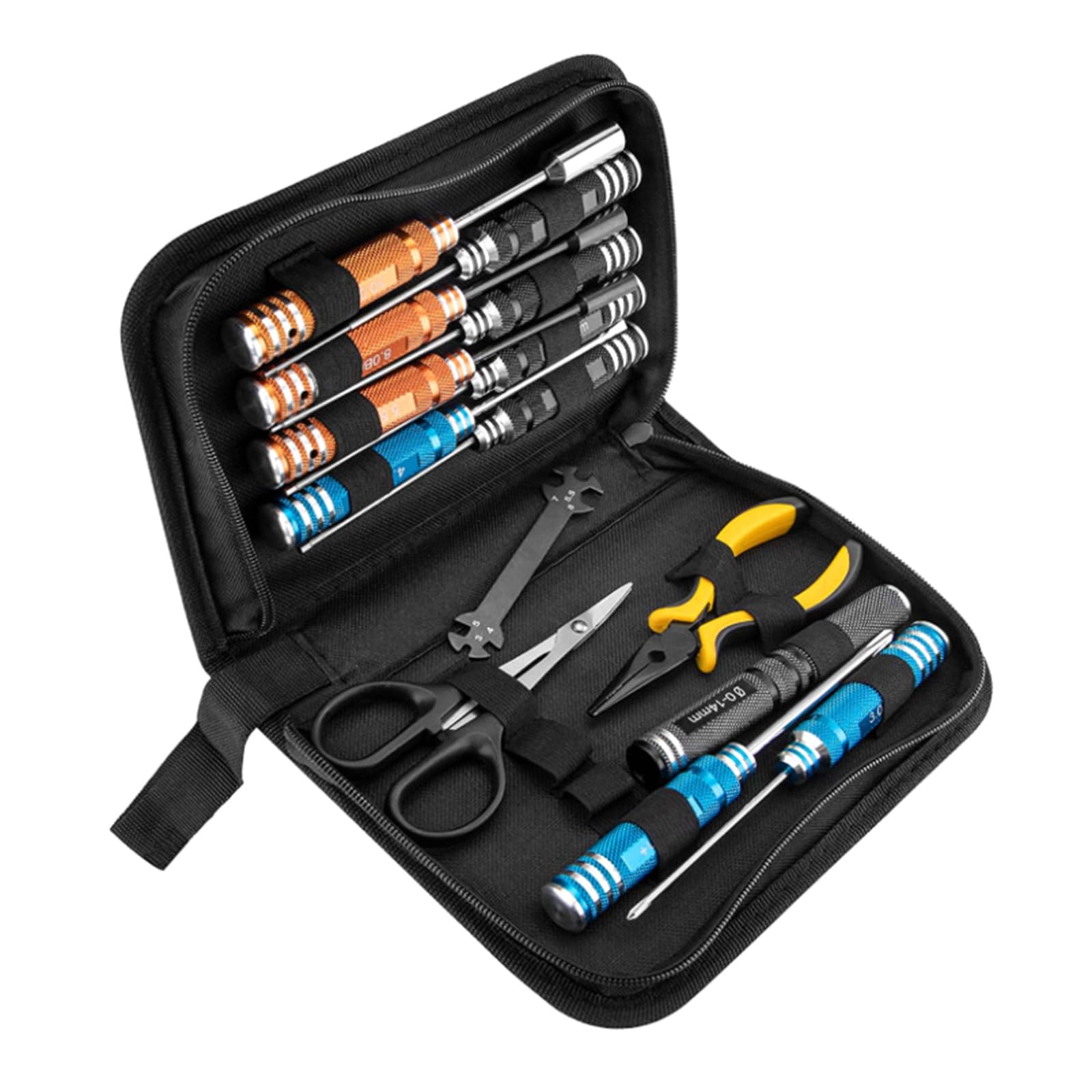 Jazuaiao 14Pcs Multicolor Alloy Steel Hexagonal Screwdriver Model Maintenance Tool For Car Model Car Repair With Stora Colorful Tool Set