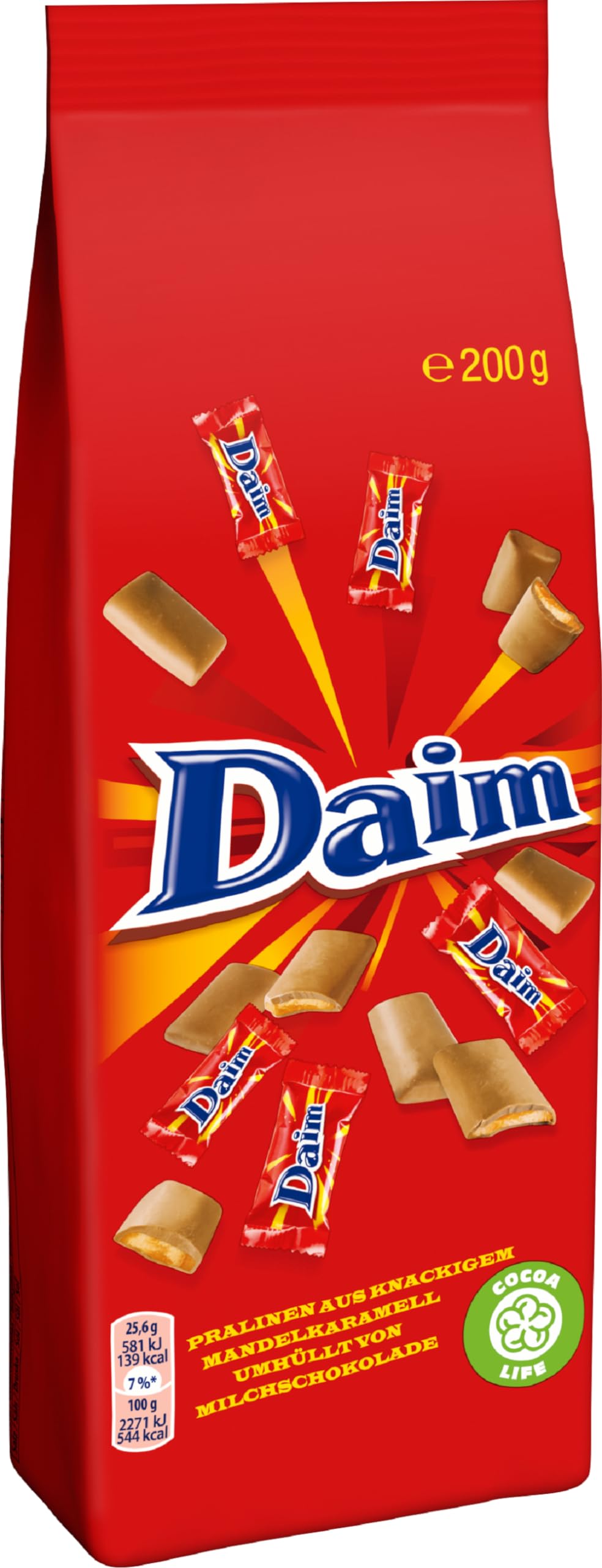 Daim Pralinen 15 x 200 g – knackiger Mandelkaramell umhüllt von feinster Milchschokolade – einzigartig leckere schwedische Süßigkeit aus natürlichen Zutaten