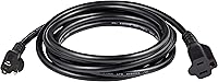 Vista 2 de Yaxa Basics Cable de extensión, 10 pies, extensor de tomacorriente de 3 clavijas, cable de extensión para interiores, 13 amperios, 125V, negro