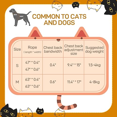 Miniatura 2 de Patyelf Juego de arnés y correa para gatos pequeños y grandes, a prueba de escape, arneses ajustables y correas para caminar, arnés ligero para