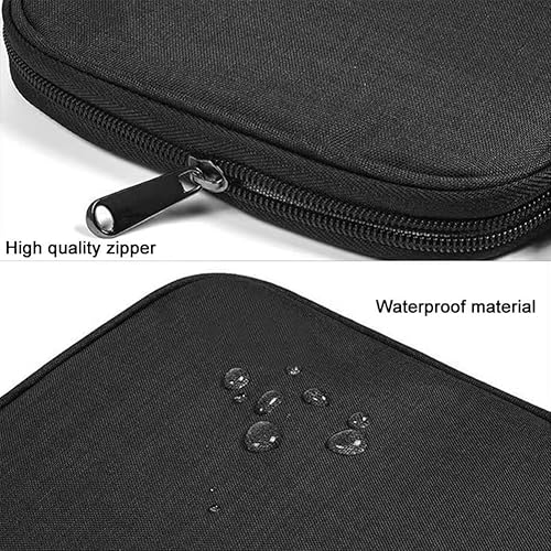 Miniatura 4 de Bolsa de accesorios de cable de viaje, estuche organizador electrónico para cable, cable, cargador, teléfono (negroM)