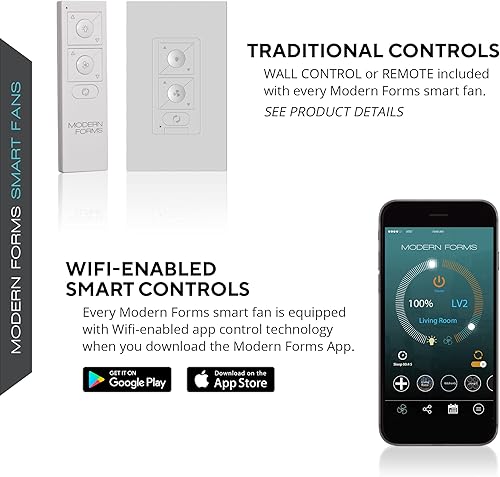 Miniatura 6 de Wyndmill - Ventilador de techo inteligente de 12 aspas para interiores y exteriores de 65 pulgadas color negro mate kit de luz LED de 3000 K y