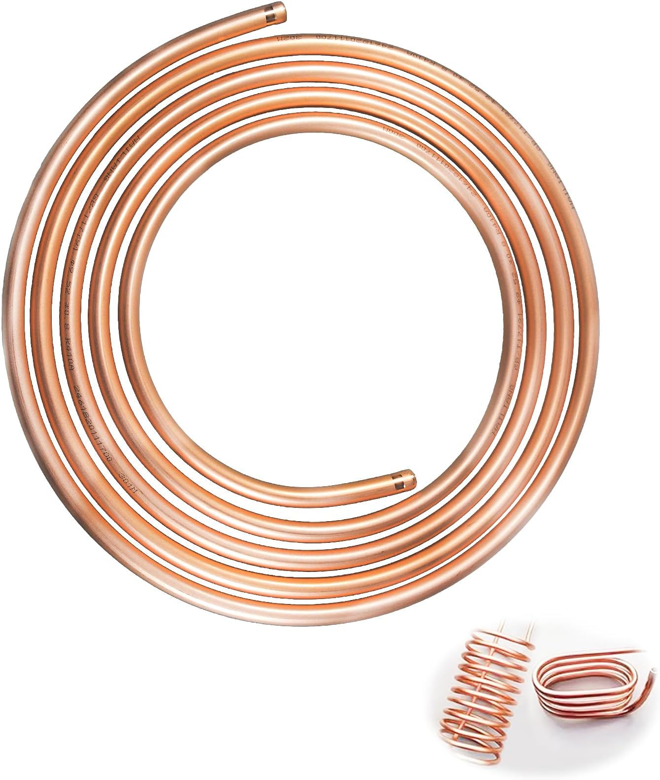 Copper Tubing, 8 OD X 6 ID X 6.56Ft Refrigeration Pipe, Soft Coil Copper Tubing For Air - View #3