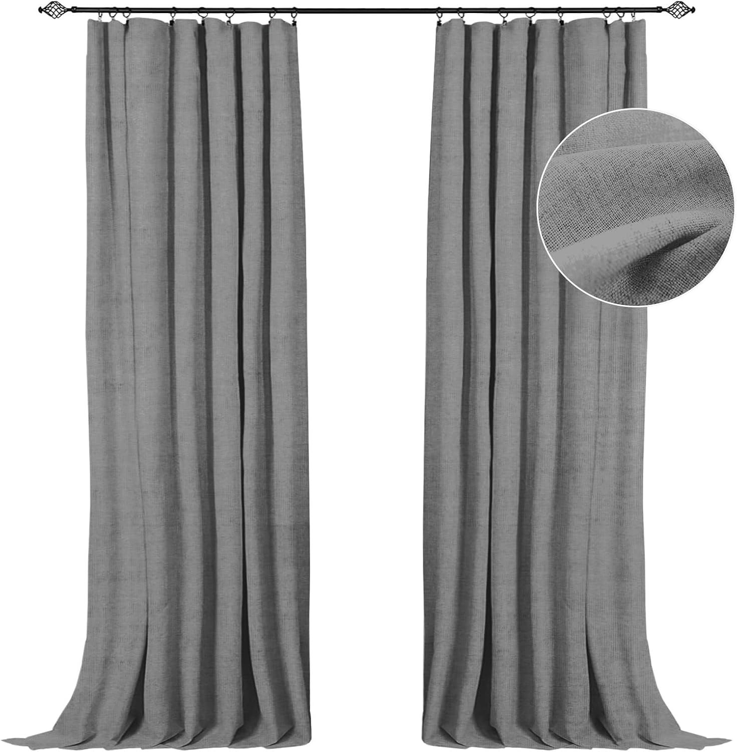 100 Blackout Shield Linen Blackout Curtains 84 Inches Long