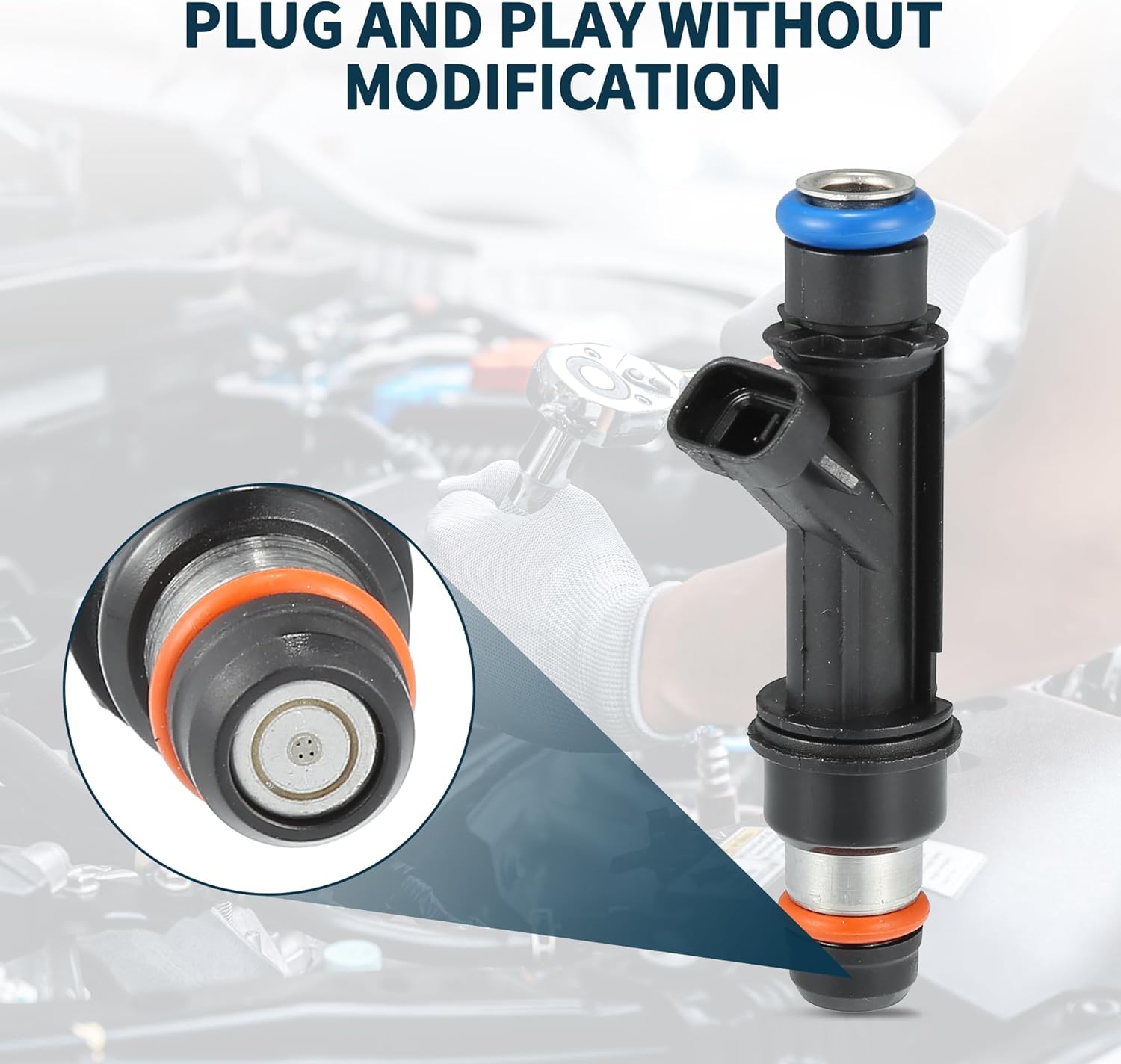 Fuel Injector for GMC Canyon Flow Matched No.12589465 | Fuel Injection Nozzle Black 5 Pcs