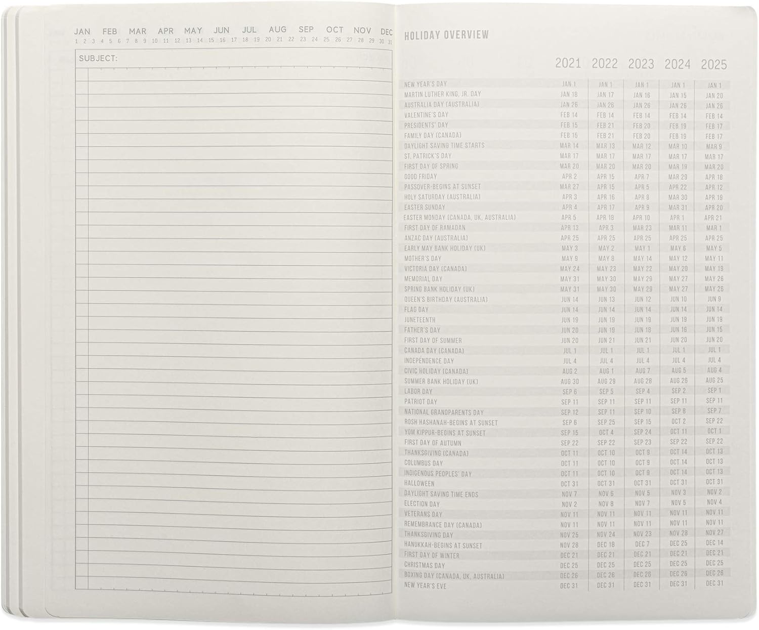 DesignWorks Ink Cloth Cover Notebook, 7.25" x 11.75", Dang it All to Heck - Dusty Blush Stripe