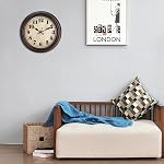 TOPZEA Horloge murale rétro, 12 Inch Silent Non-Ticking Horloges Classiques Batterie Quartz décorative Operated Vintage Horloge Murale pour Salon, Chambre, École, Rustique