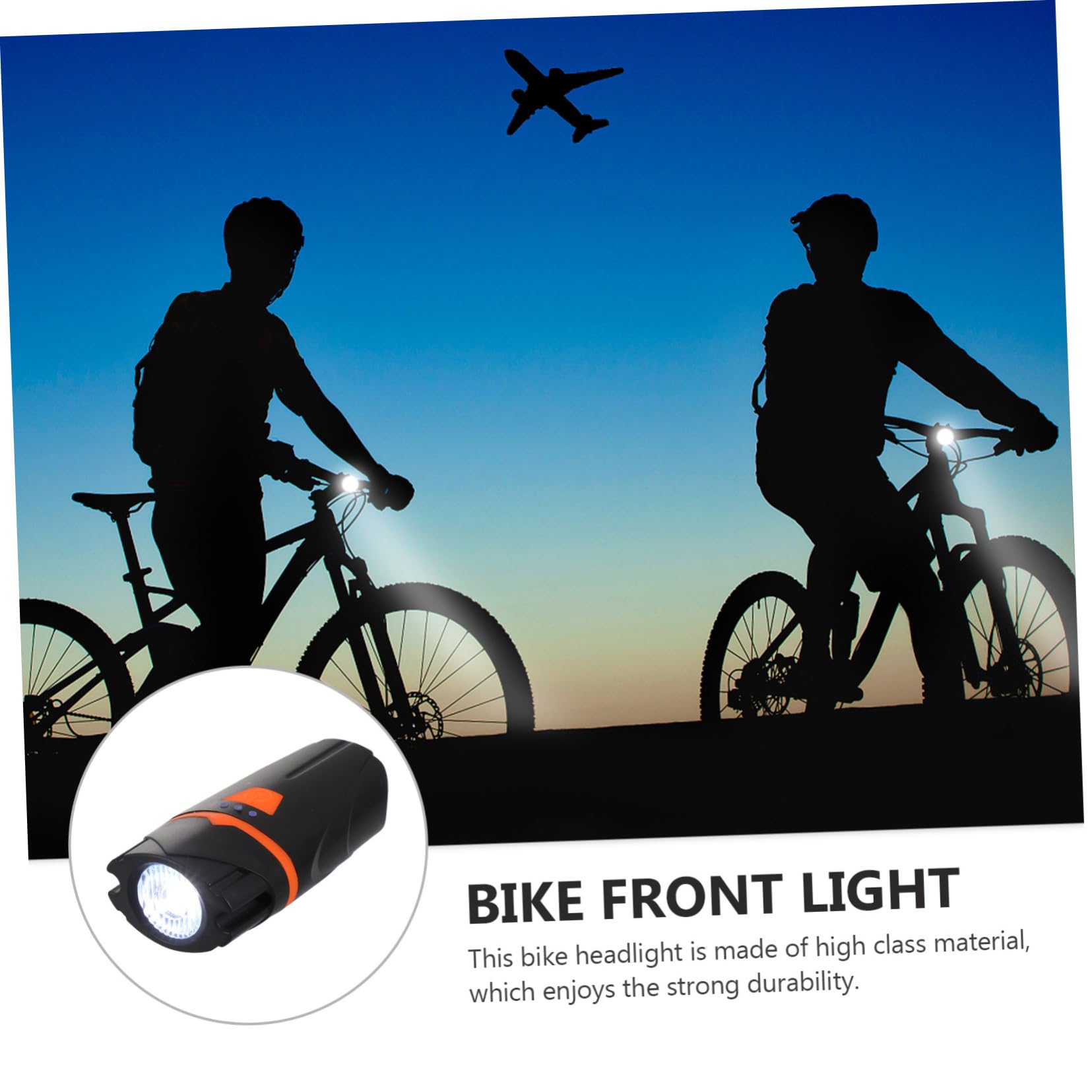 BESPORTBLE 3pezzi Fanalino Anteriore per Bicicletta USB Ricaricabile e Leggero Accessorio di Sicurezza per Ciclismo Notturno e Piovoso Facile da Installare