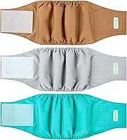 Vista 23 de wegreeco Pañales lavables para perros machos, paquete de 3 (ballena, talla L)