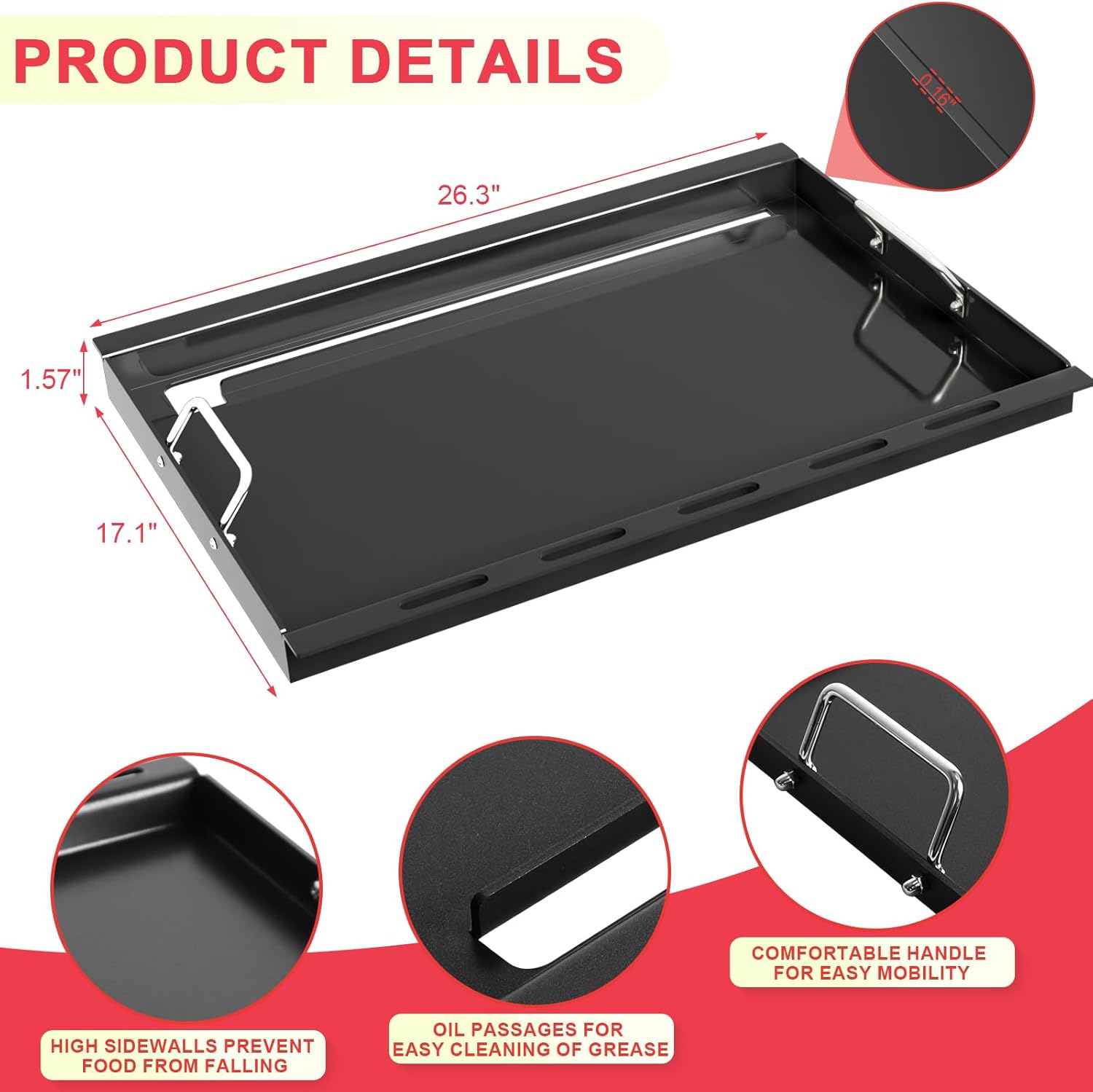 Foldable 66044 Warming Rack & Full Size Griddle Insert for Weber GS4 Genesis II 300 Series Grill,Genesis 2 E-310 S-310 E-330 E-315 S-315 S-335 Grill Parts