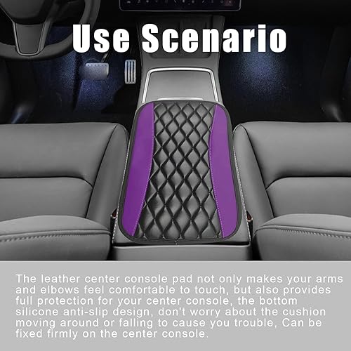 Miniatura 7 de Funda universal de cuero impermeable para consola central de automóvil, protector de caja de asiento para reposabrazos, accesorios de decoración de