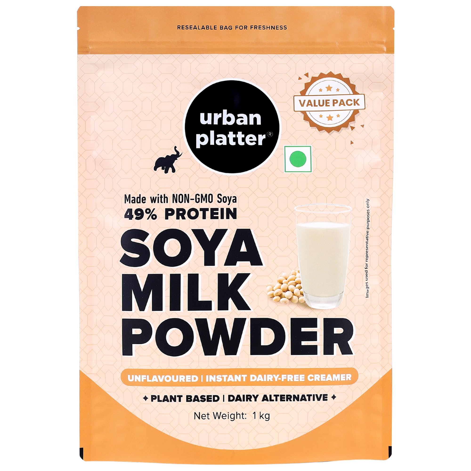 Buy urban platterSoya Milk Powder, 1Kg [Based/Milk Alternative, Non