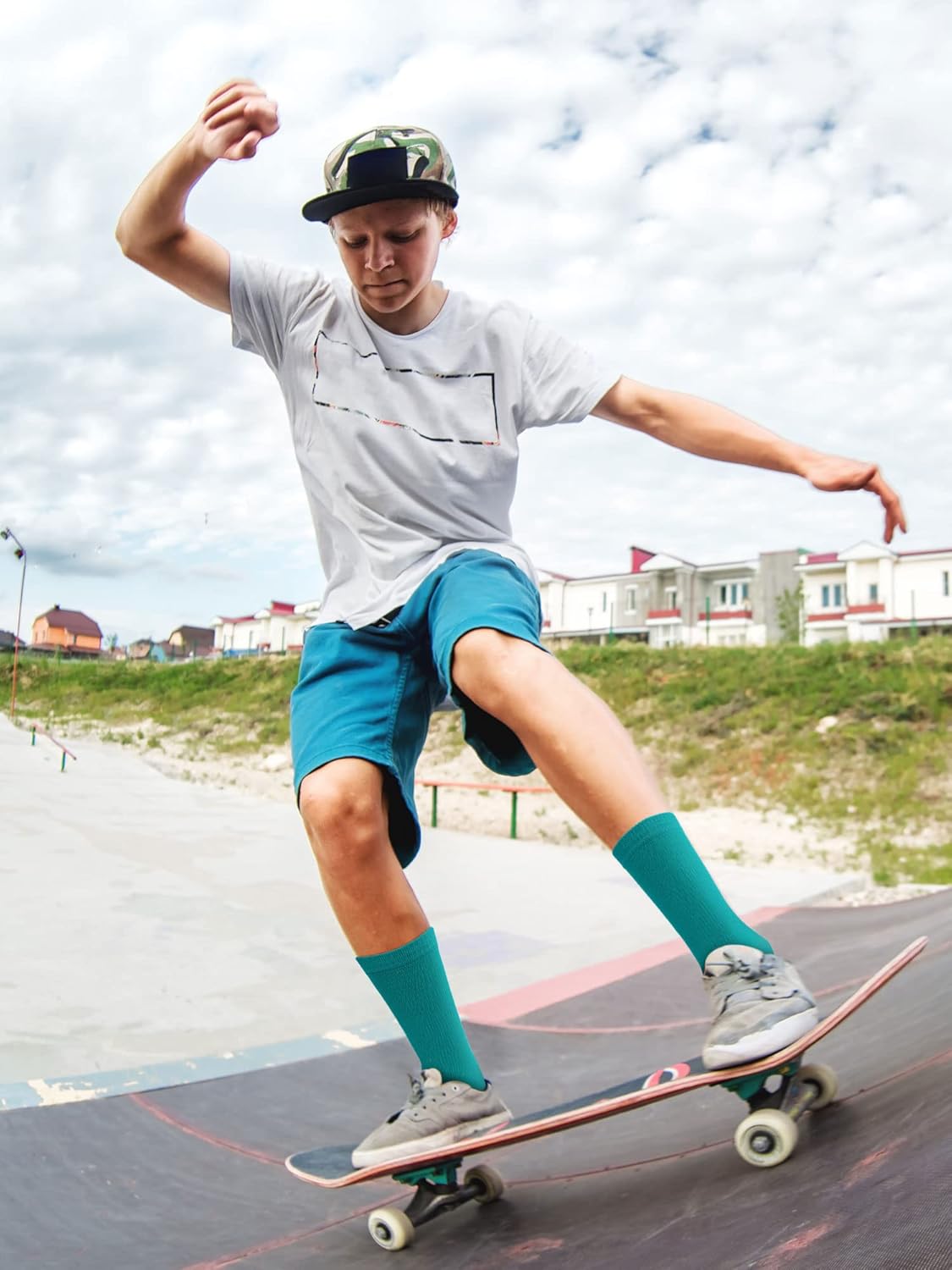 Yaomiao 20 Pairs Boys Solid Dress Socks Breathable Lightweight Cotton Crew Socks for Casual Athletic Boys Girls - Image 8