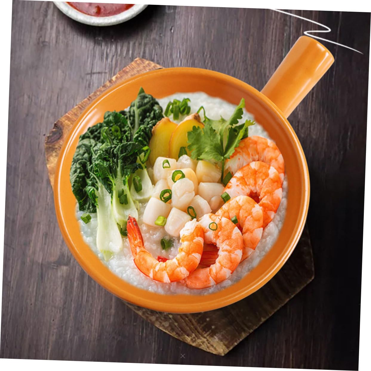 STOBAZA Olla De Cerámica Grande Con Asa Para Cocinar En Estufa Resistente Ideal Para Sopa y Alimentos Infantiles