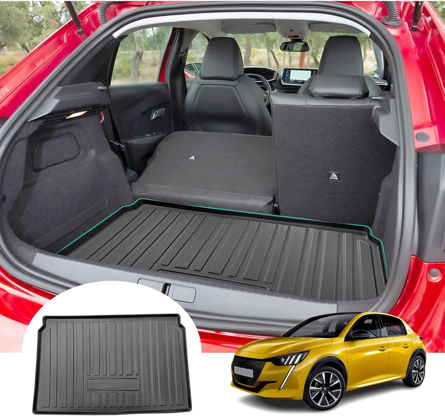 GAFAT 20202024 2025 Peugeot 208 e208 Boot Mat, Peugeot 208 P21 2023